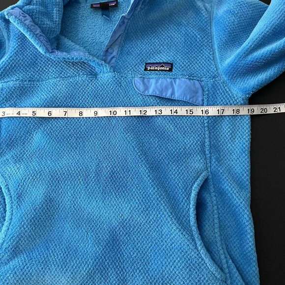 Patagonia Jacket M Blue Re-Tool Snap-T Pullover Sweater Pocket Polartec 187 - Picture 5 of 6